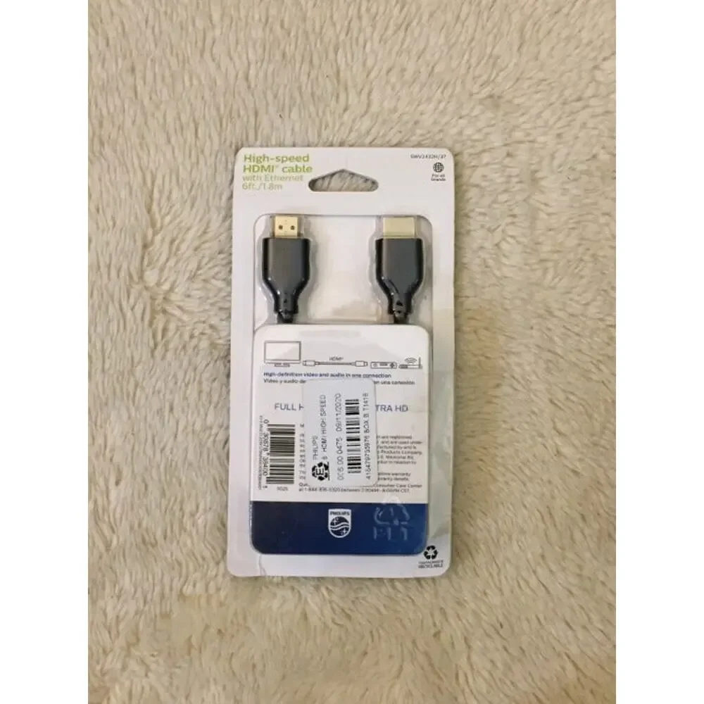 Philips 6' Basic HDMI High Speed Cable with Ethernet - Black